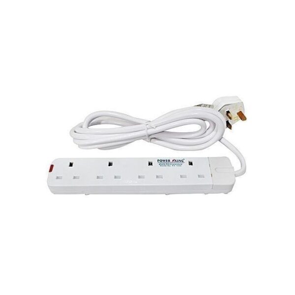 Power King 4 Way Extension Cable, 13A, 3m Long Cable